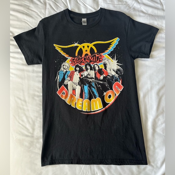 Aerosmith Tops - Aerosmith Dream On Band T-Shirt
